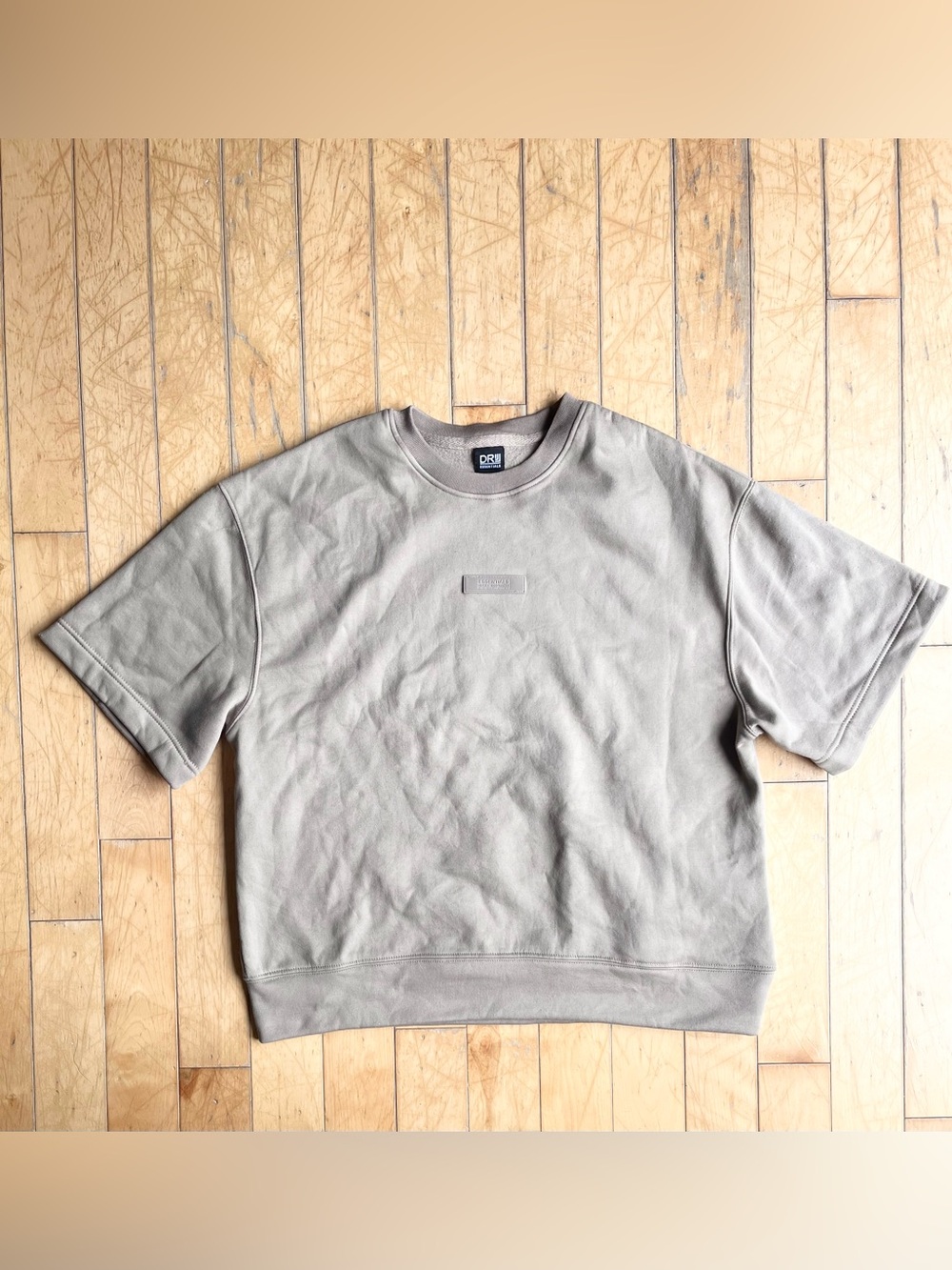 Drill Clothing Essentials Beige Oversized Sweatshirt Minimalist Streetwear Tee